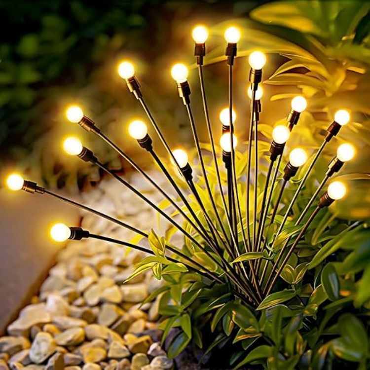 Picture of Solar Firefly Garden Lights – 60 LED Swaying Solar Outdoor Lights, Waterproof Decorative Lamps for Yard, Patio, Pathway & Landscape Décor