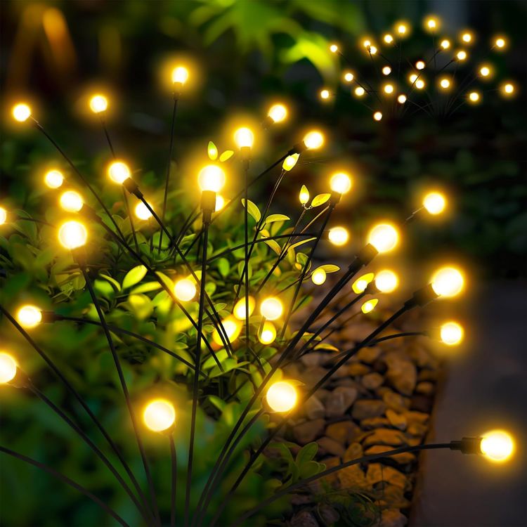 Picture of Solar Firefly Garden Lights – 60 LED Swaying Solar Outdoor Lights, Waterproof Decorative Lamps for Yard, Patio, Pathway & Landscape Décor