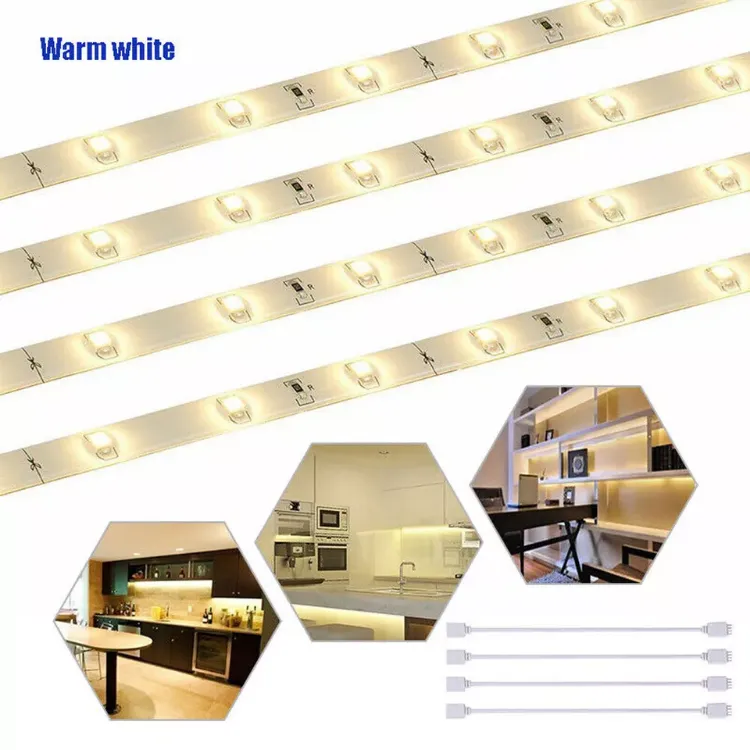 Picture of 4-Pack LED Under Cabinet Strip Lights – Plug-In, Linkable Kitchen Cupboard & Counter Lighting