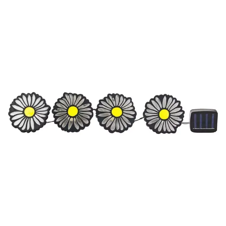 Picture of  4-Pack Solar-Powered LED Daisy Lights – Super Bright Outdoor Walkway & Garden Decorative Lamps