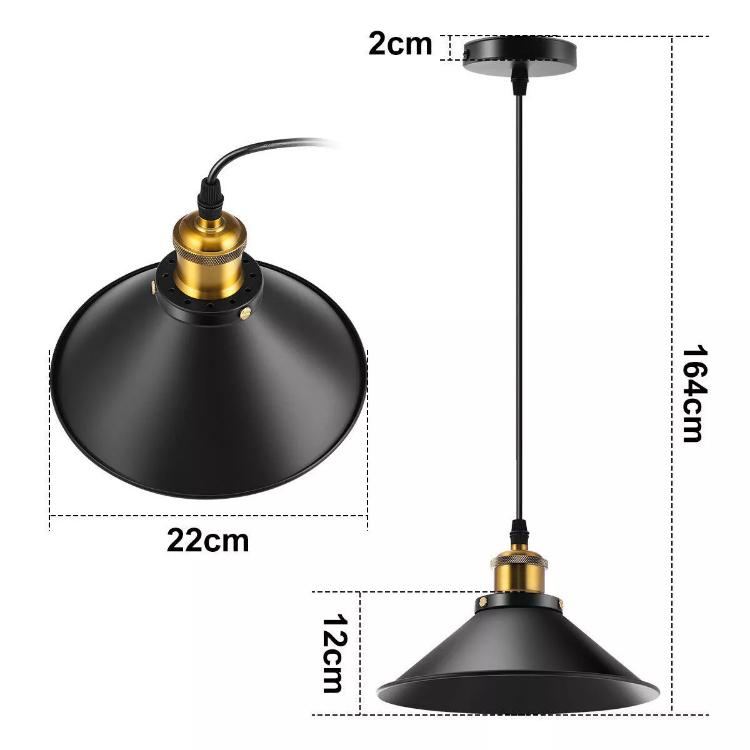 Picture of LED Modern Ceiling Pendant Light - Industrial Vintage Hanging Lamp with E27 Base for Dining Room, Kitchen, Bar, and Cafe Decor