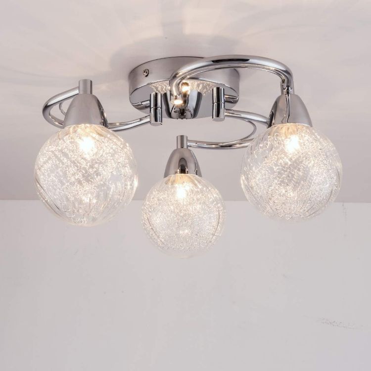 Picture of Stylish 3xG9 LED Semi-Flush Ceiling Light – 12W, Polished Chrome, 4000K Natural White