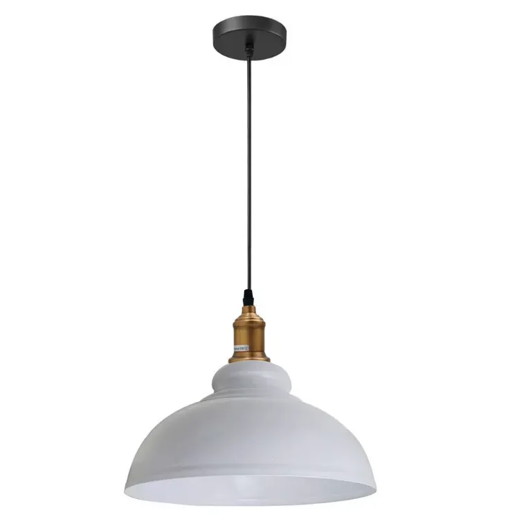 Picture of Vintage Industrial Pendant Light – Metal Lampshade, Hanging Ceiling Light Kit with E27 Socket, Perfect for Kitchen, Dining Room, and Living Room