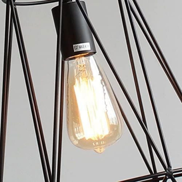 Picture of  Birdcage  Iron Pendant Light – Retro E27 Chandelier for Restaurants, Cafes, and Home Decor